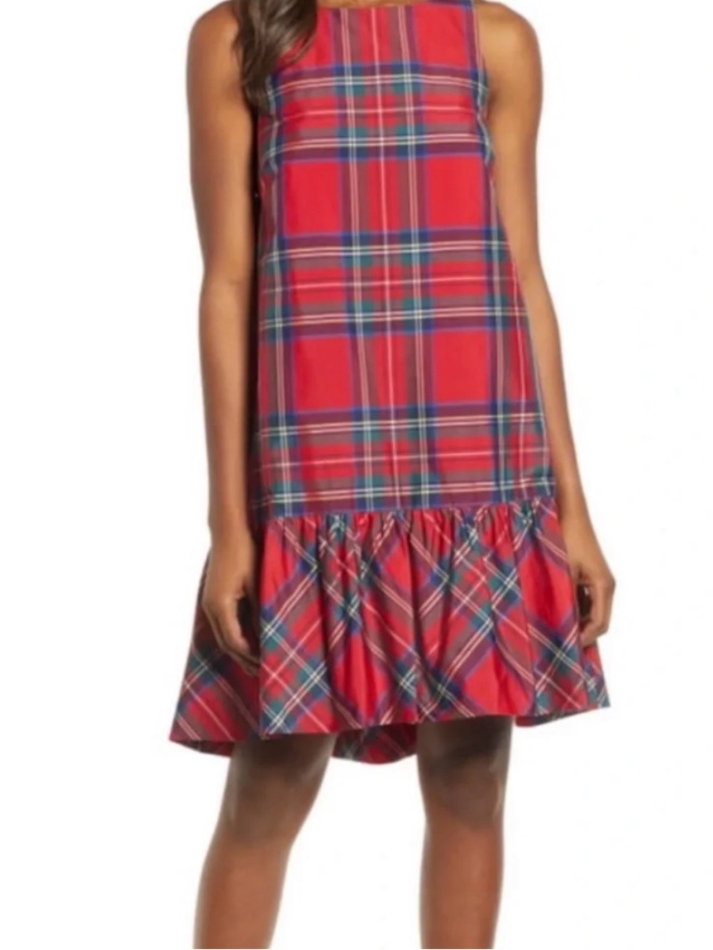 VINYARD VINES - Amelia Jolly Plaid Swing Dress - Picture 3 of 8
